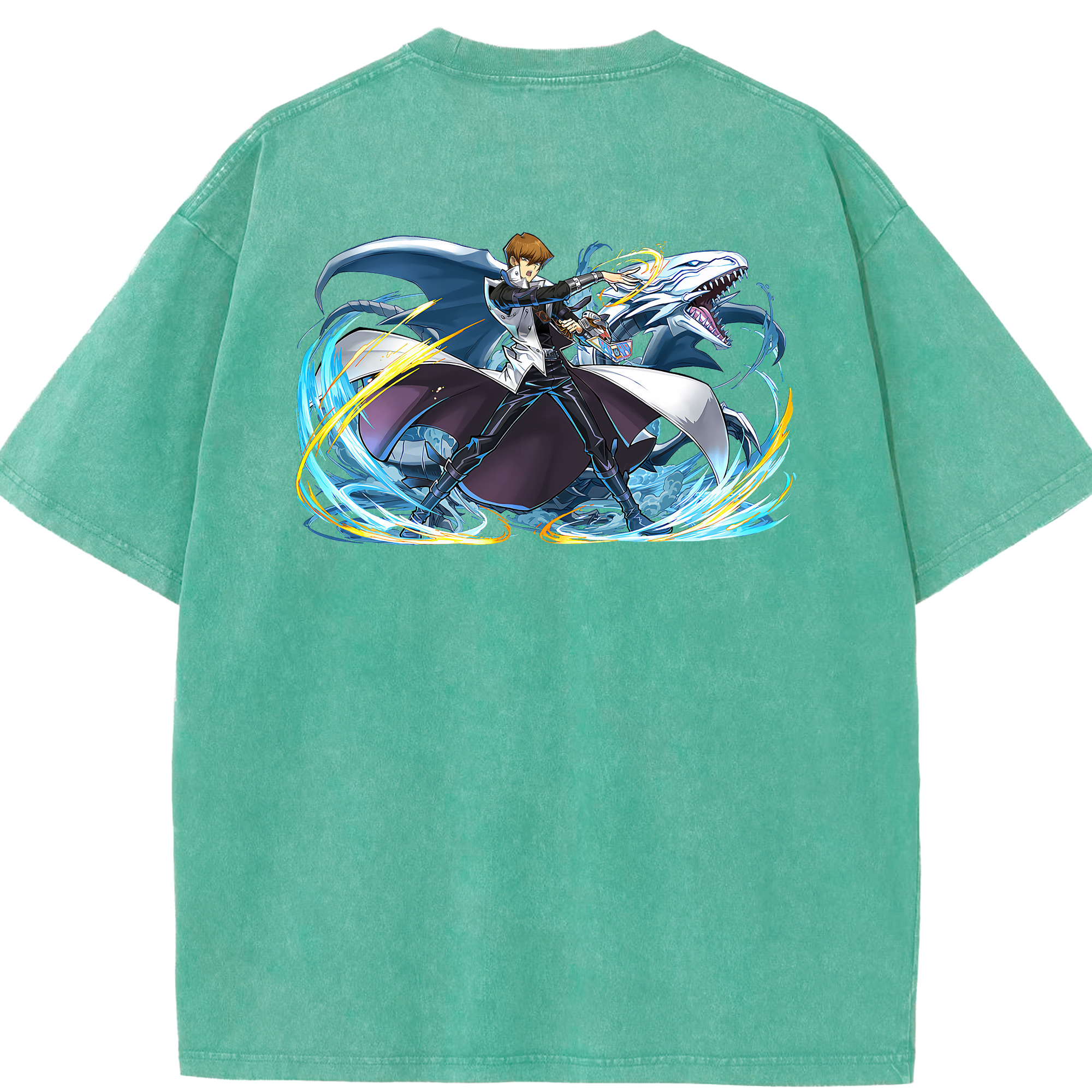 （画像用） 遊☆戯☆王 Yu-Gi-Oh! 綿100% ヴィンテージ風 半袖Tシャツ（背面プリント）